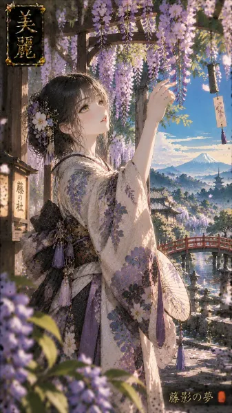紫藤の香りに包まれる少女の夢