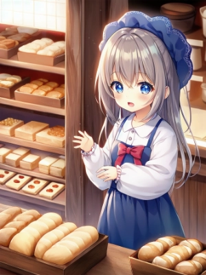 パン屋で働く女の子