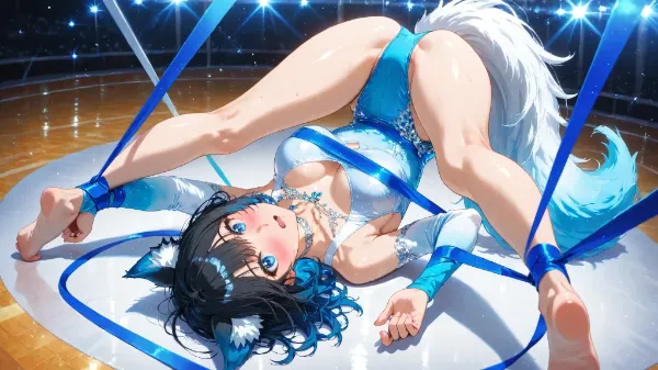 リボンに絡まるステージのフィナーレ