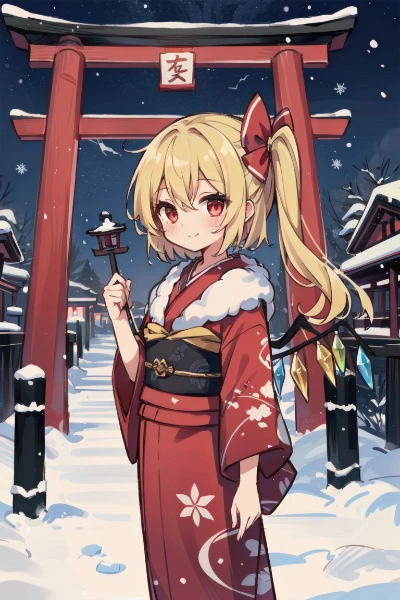 初詣に来たフラン