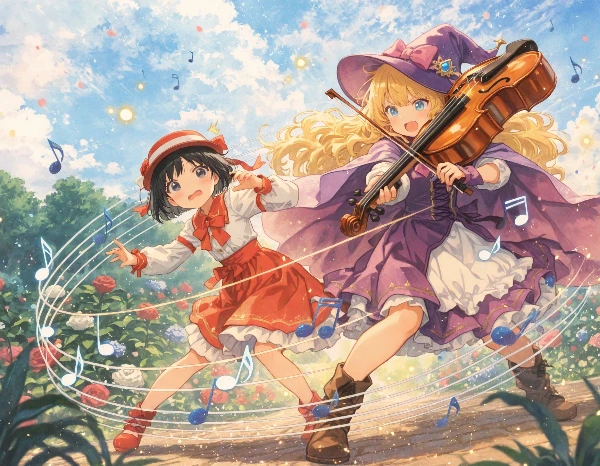 黒髪＆ブロンド・マリオネット