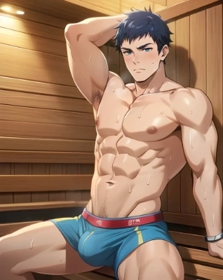 有名なサウナにて