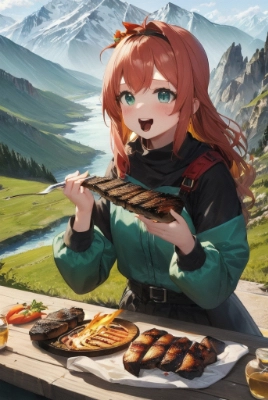 焼肉@ワイルドな食べ方www