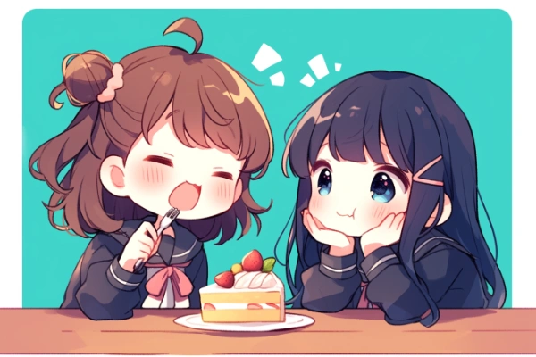 ほおづえもぐもぐ