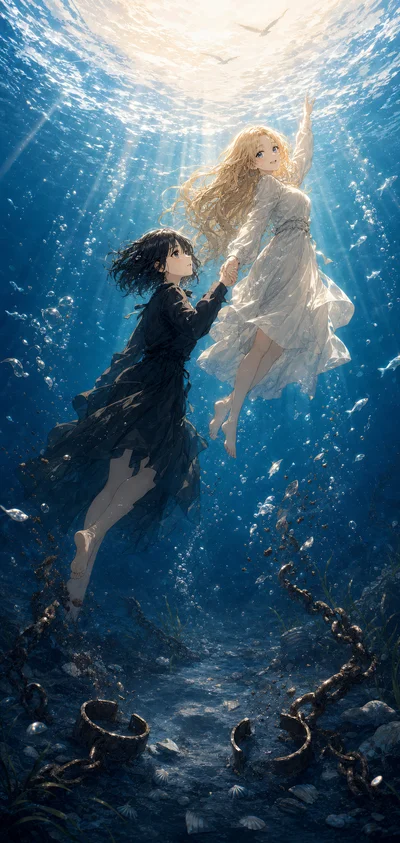 【黒髪＆ブロンド】 深青を越えて
