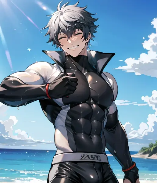 海辺できらめく