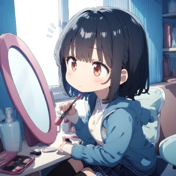 ちび版、お化粧