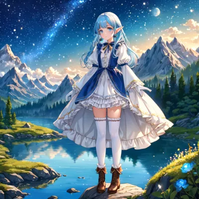 夜の湖