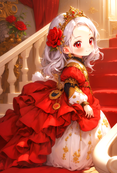 赤いドレスのお姫さま