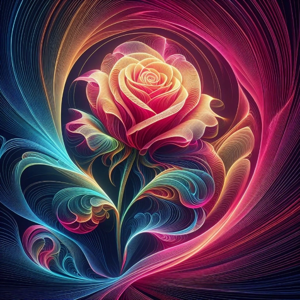 レザー光線アート・バラ