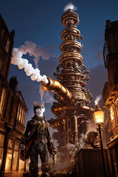 スチームパンク猫