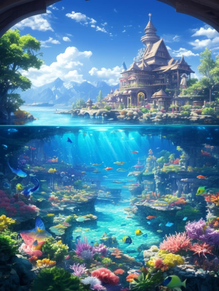 透き通った海の世界