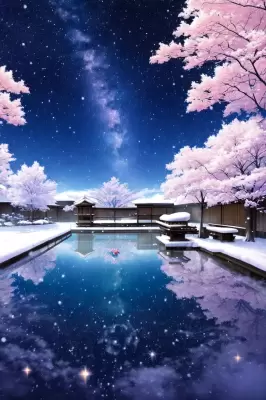 満天の空が広がる温泉