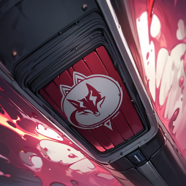 広がるプラズマ、ウ、ウ、ウルフのマーク