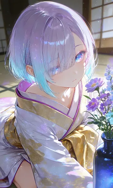 ミラと和室と花瓶