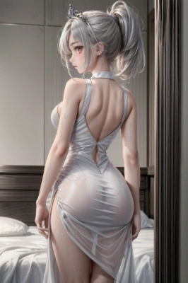 白いドレスの女性４