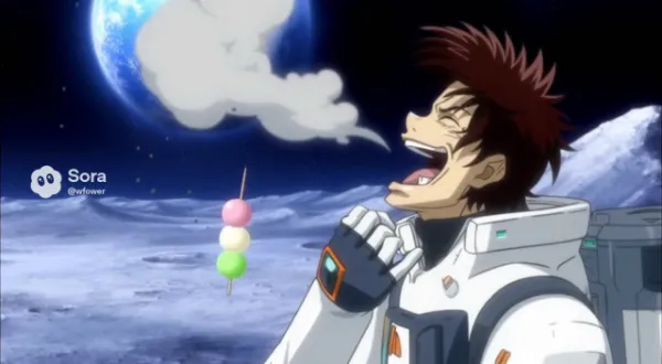 団子を見ながら月を食う！