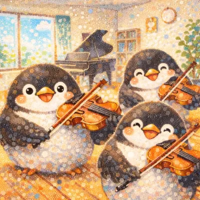 黒雀ちゃんたちがバイオリンをひく！