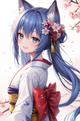 ケモミミ和服