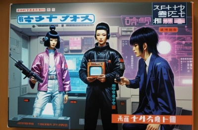 AIパワーで写真\"ローカルテレビ生放送出演\"をニューレトロサイバーパンク化