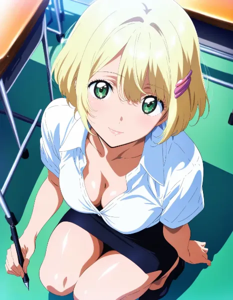 ペン落としたわよ