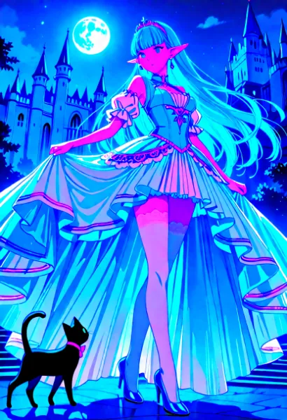 月夜のエルフ姫と黒猫の約束