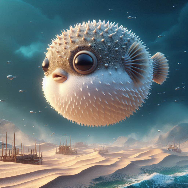 フグれっ面の魚