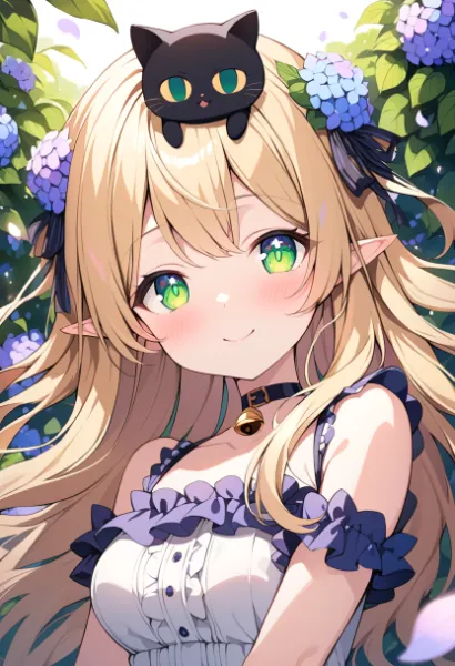 紫陽花といっしょに記念撮影