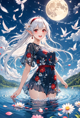 水着のエルフ