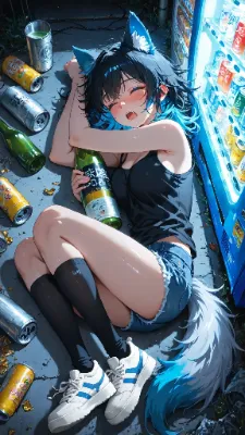 🐺🍶 愛酒の日♂ ウル子「まだ飲めるぞ！」←その30分後がこちら