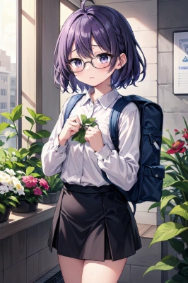 紫髪の女の子