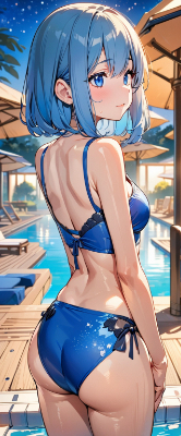 夜の青髪さん