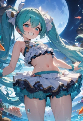 深海少女　海の中の満月