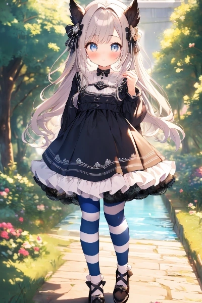 しましまニーソ