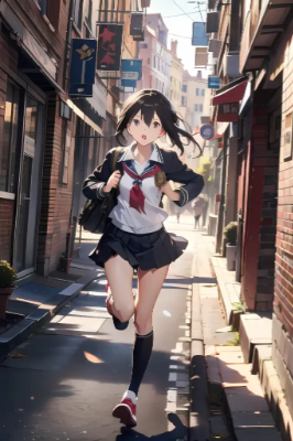 「遅刻遅刻～!」