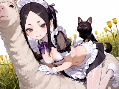 冥土ちゃんとヤマモトと猫