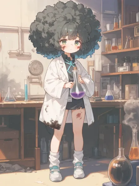 実験失敗アフロヘッド