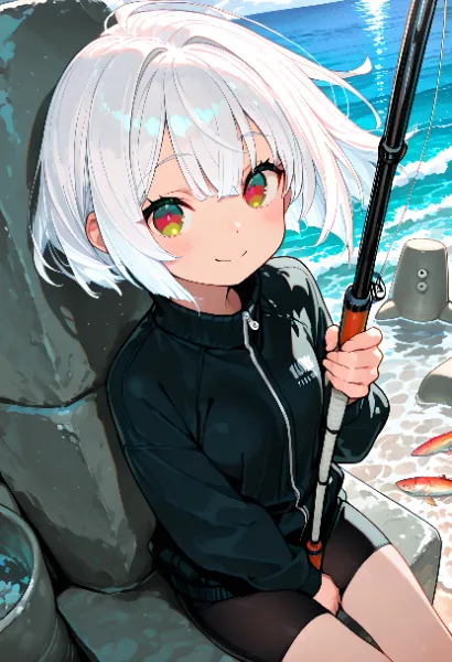 「今日こそ大物釣ってやるぞー♪」