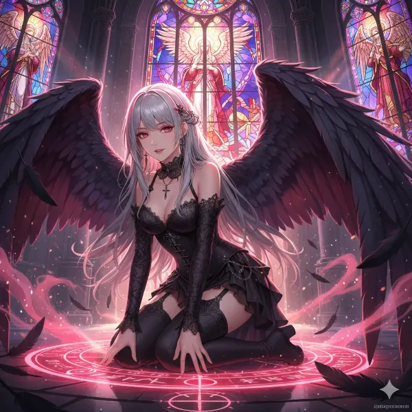 黒翼の堕天使と禁断の儀式