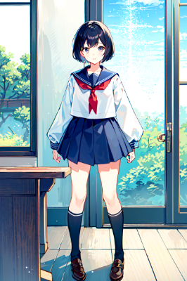 制服姿の男の子
