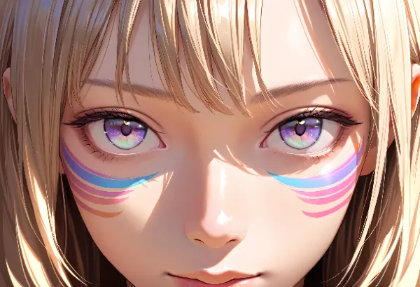 虹色の印が導く紫瞳の少女