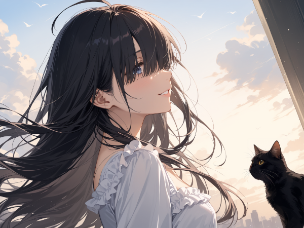 「秋風になびく長い髪」🎑