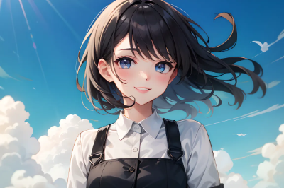 少女と青空