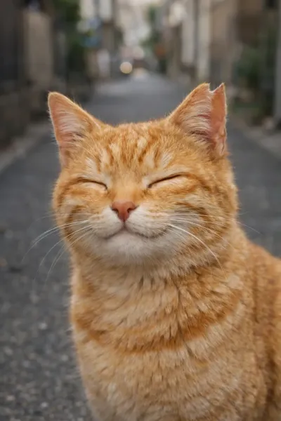 路地の陽だまりで微笑む猫の秘密