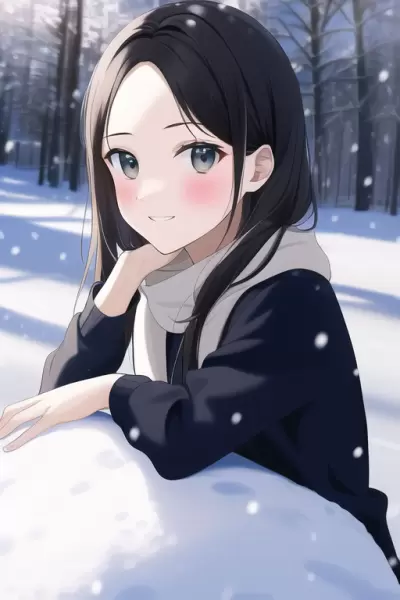 雪だるま制作