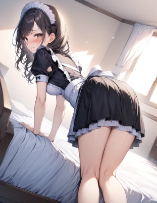 ベッドメイク-- 昨夜はお楽しみでしたね