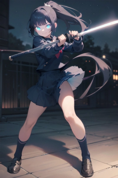 侍の霊を宿して闘うセーラー服の少女其之三