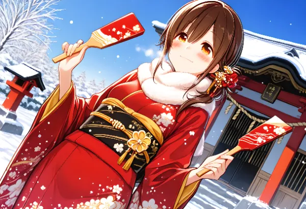 【羽子板】恐怖の『はねつきはづちゃん』