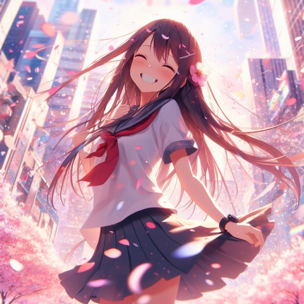 桜の都会で見つけた夢