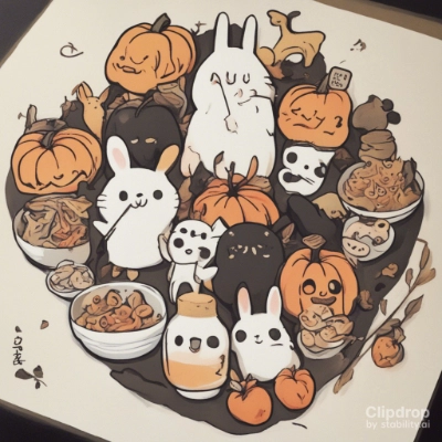 かわいい　うさぎ　ハロウィン